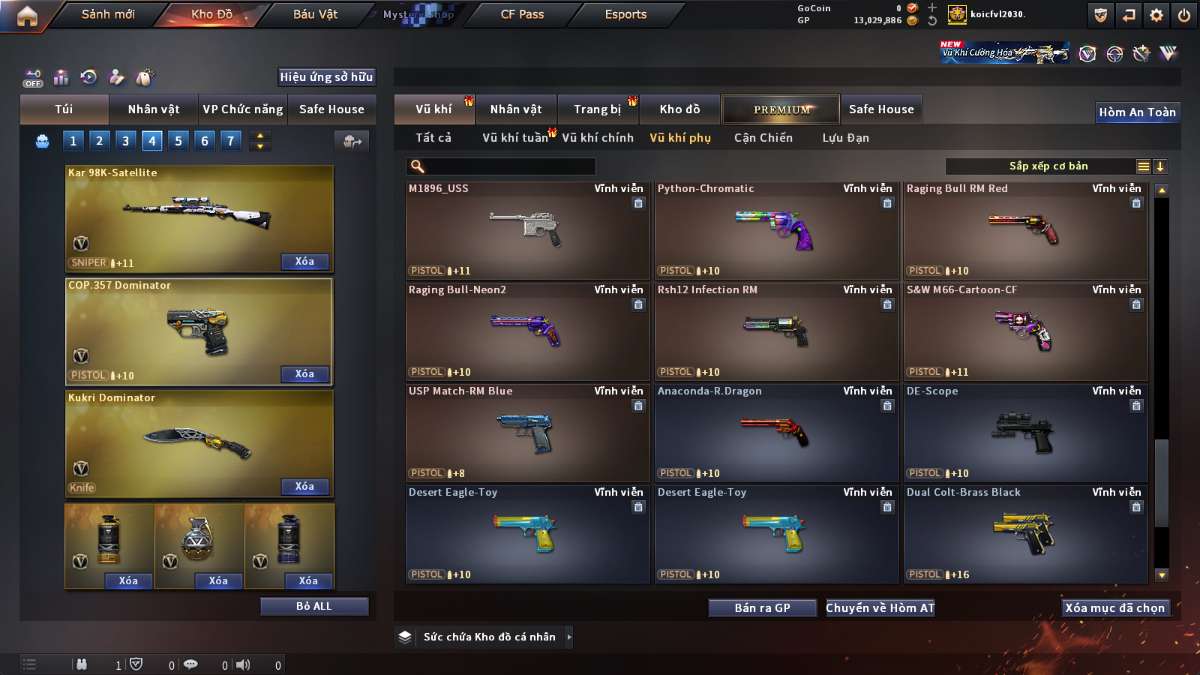 shop acc cf uy tin gia re